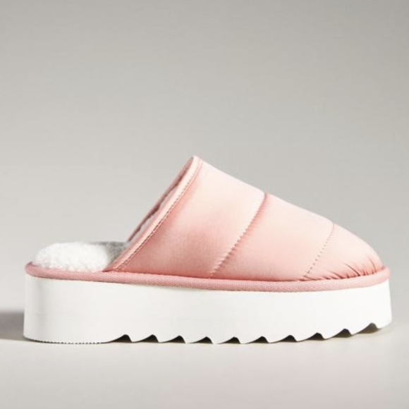Anthropologie Maeve Puffy Platform Slippers Pink Women's Small 6-7 - Picture 2 of 11